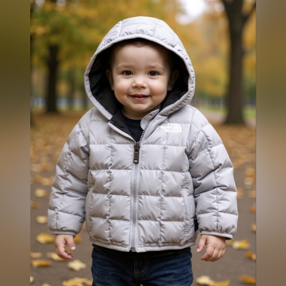 The North Face Other - North Face Baby Reversible ThermoBall Hooded Jacket Grey 3-6 MOS  NWT